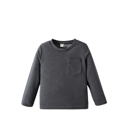 Sudadera Casual con Bolsillo - Gris Oscuro