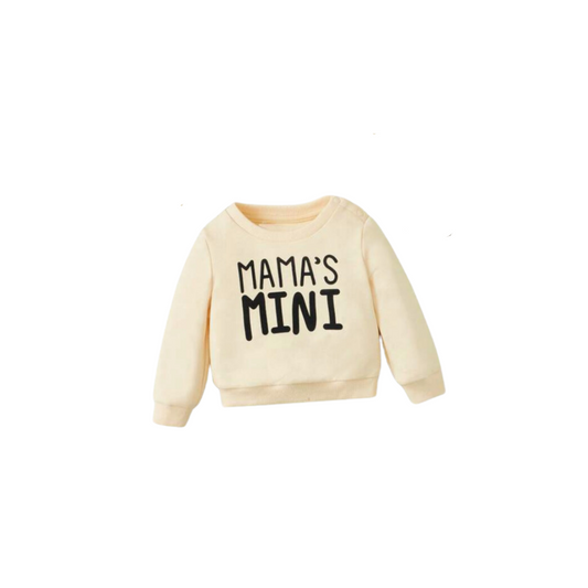 Sudadera Beige "Mama's Mini" Unisex