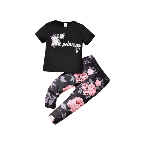 Conjunto de Camiseta y Leggings "Little Princess" para Chicas