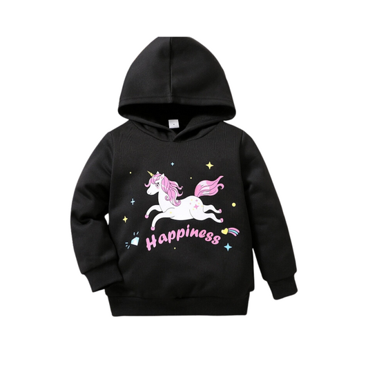 Sudadera Infantil Unicornio - Negro