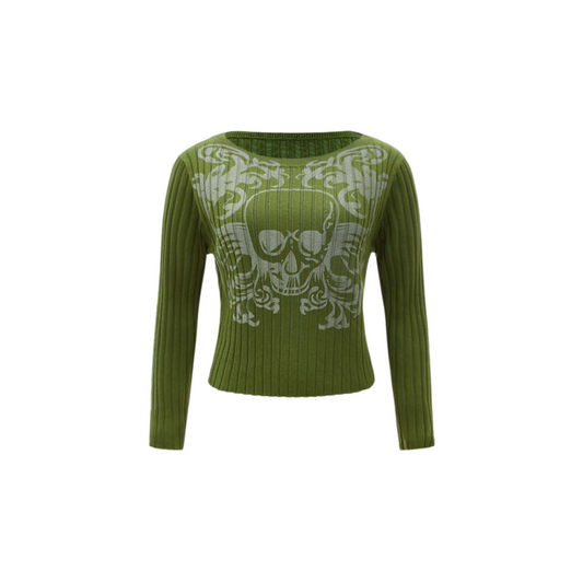 Jersey Casual con Estampado de Halloween - Verde