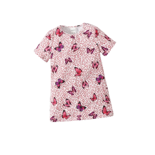 Vestido Infantil de Mariposas - Multicolor