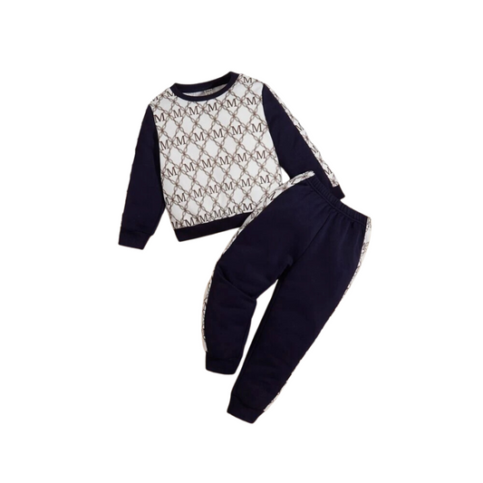 Conjunto Infantil Casual de Sudadera y Pantalones Deportivos