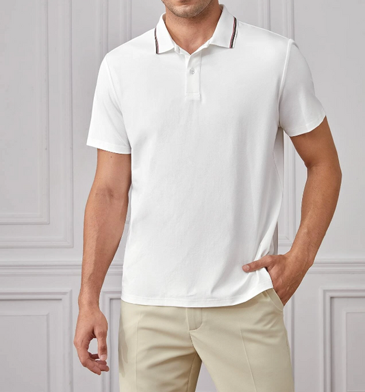 Polo Blanco Casual para Hombre