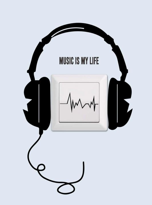 Adhesivo Decorativo "Music Is My Life"